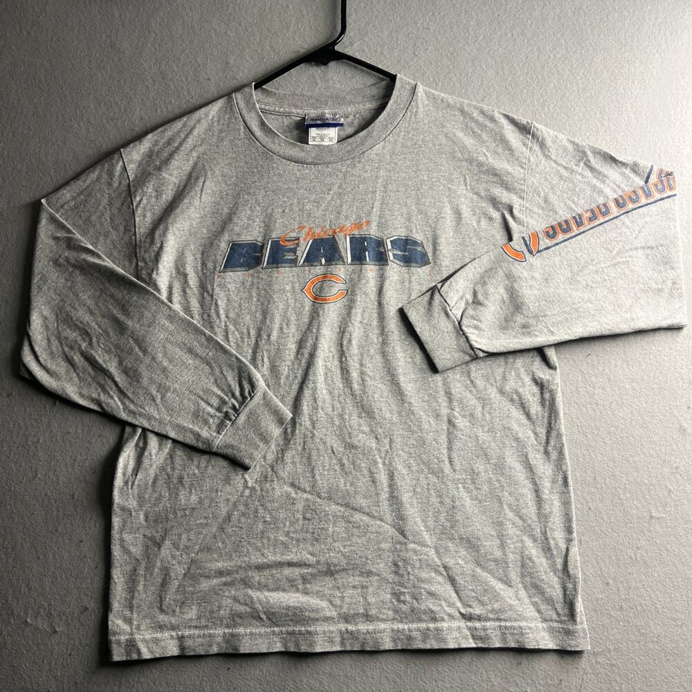 Vintage Y2K Reebok Chicago Bears Youth XL Arc Spellout NFL Football